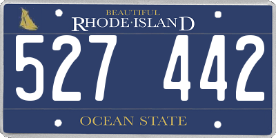 RI license plate 527442