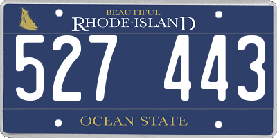 RI license plate 527443