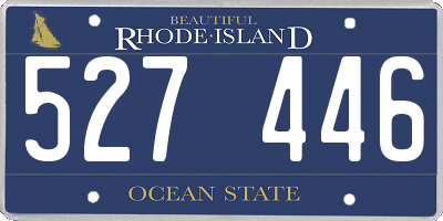 RI license plate 527446