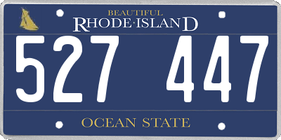 RI license plate 527447