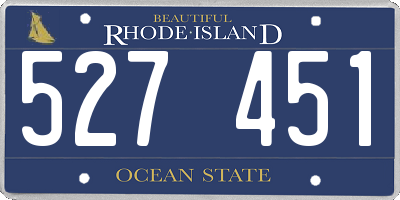 RI license plate 527451