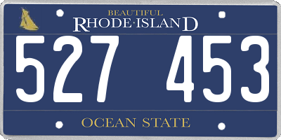 RI license plate 527453