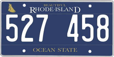 RI license plate 527458