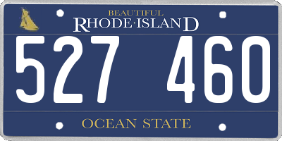 RI license plate 527460