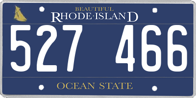 RI license plate 527466