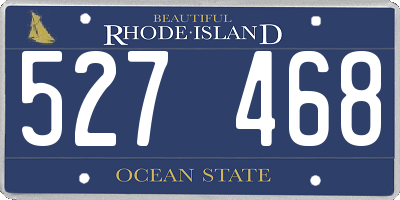 RI license plate 527468