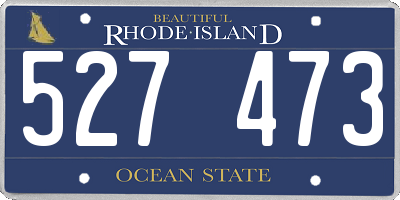 RI license plate 527473
