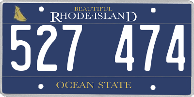RI license plate 527474