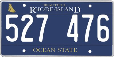 RI license plate 527476