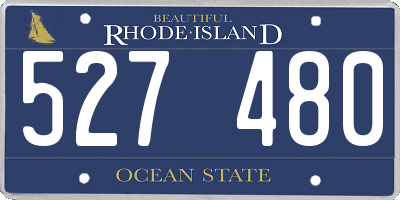 RI license plate 527480