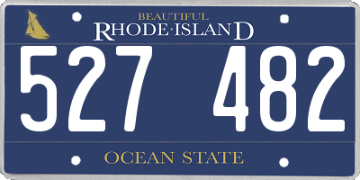 RI license plate 527482