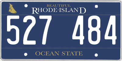 RI license plate 527484