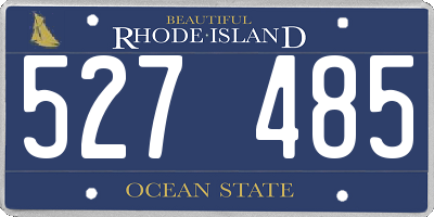 RI license plate 527485