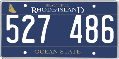 RI license plate 527486