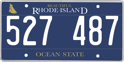 RI license plate 527487