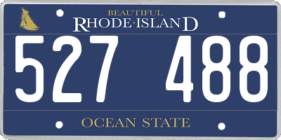 RI license plate 527488