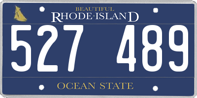 RI license plate 527489