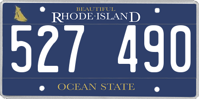 RI license plate 527490