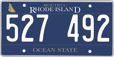 RI license plate 527492