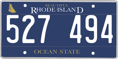 RI license plate 527494