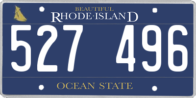 RI license plate 527496