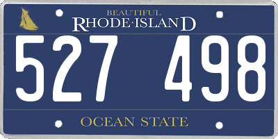 RI license plate 527498