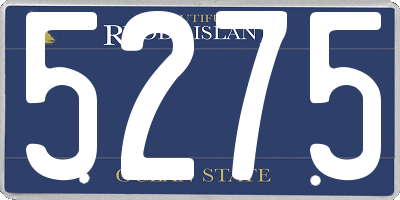 RI license plate 5275