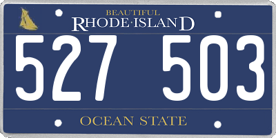 RI license plate 527503