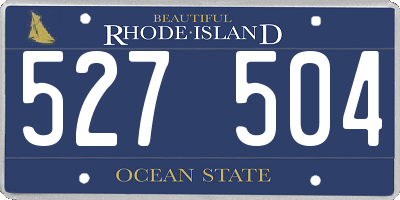 RI license plate 527504