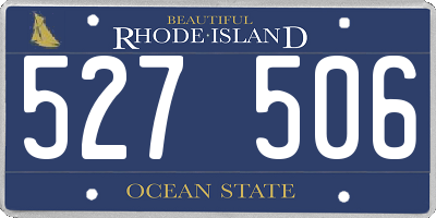 RI license plate 527506