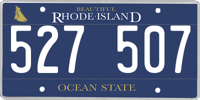 RI license plate 527507