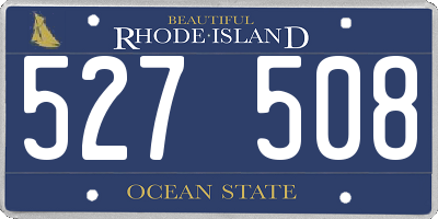 RI license plate 527508
