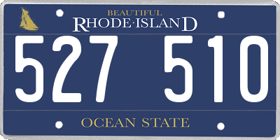 RI license plate 527510