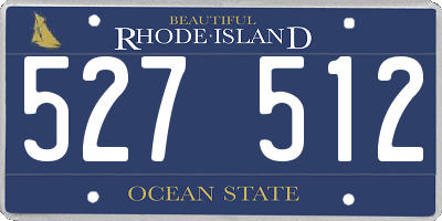 RI license plate 527512