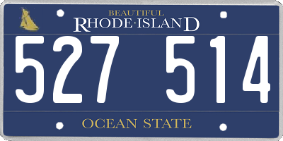 RI license plate 527514