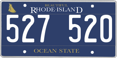 RI license plate 527520