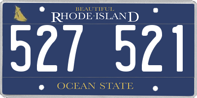 RI license plate 527521