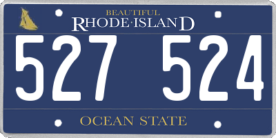 RI license plate 527524
