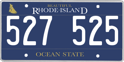 RI license plate 527525