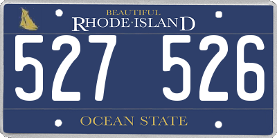 RI license plate 527526