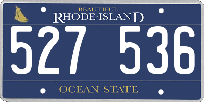 RI license plate 527536