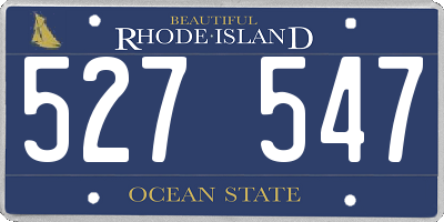 RI license plate 527547