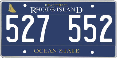 RI license plate 527552