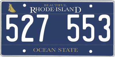 RI license plate 527553