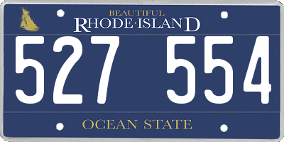 RI license plate 527554