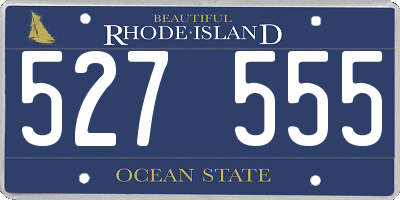 RI license plate 527555