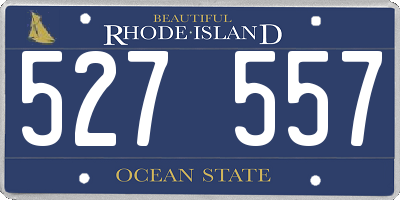 RI license plate 527557