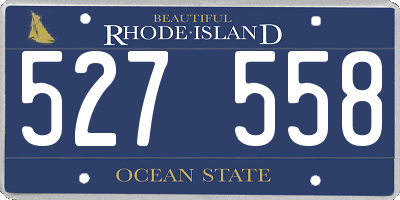 RI license plate 527558