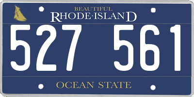 RI license plate 527561
