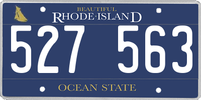 RI license plate 527563
